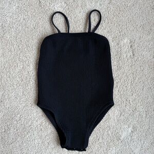 Kids Black One Piece Swimsuit